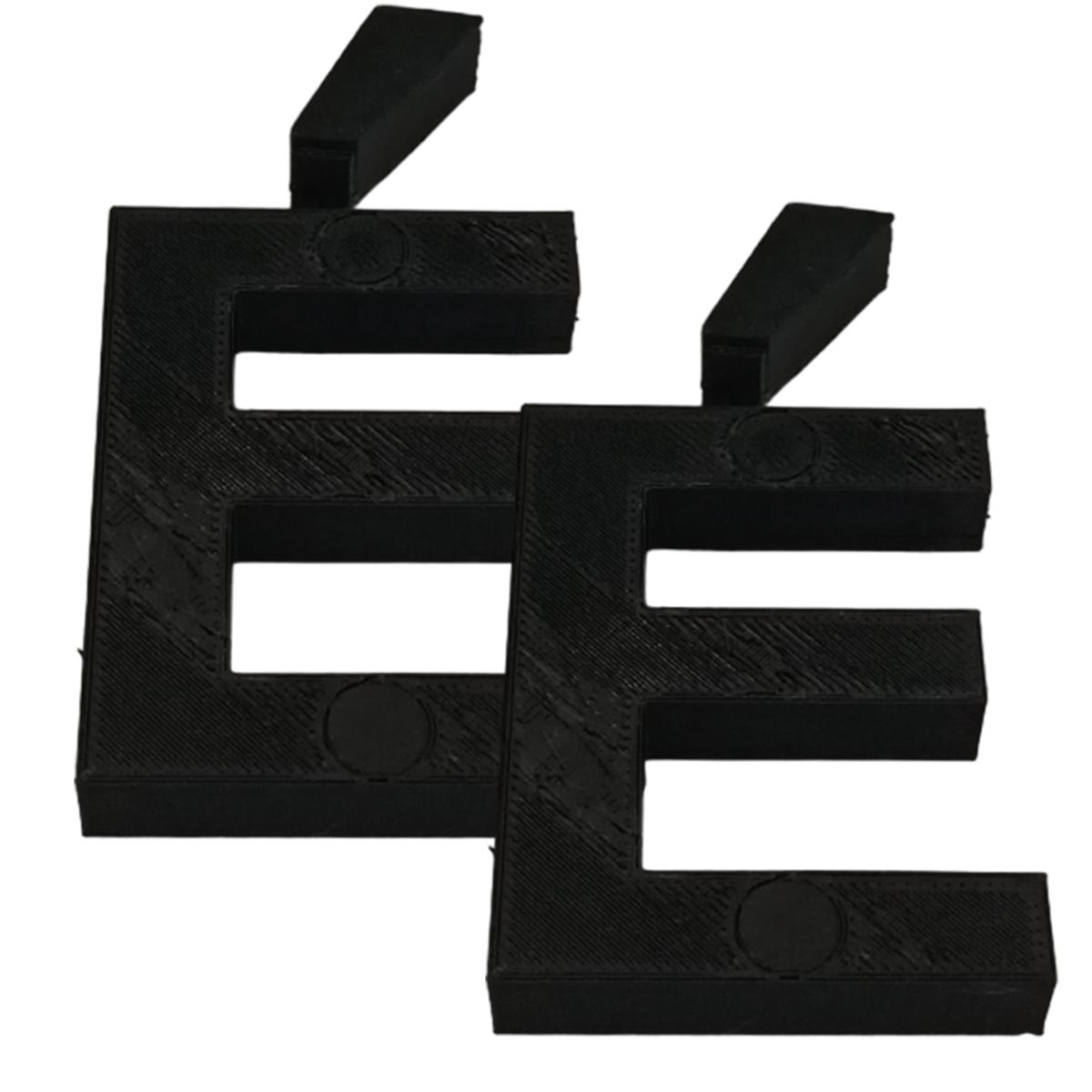 Foto 2 pulgar | Letras E 3D Art Negras 2 Piezas