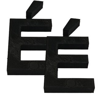 Foto 1 | Letras E 3D Art Negras 2 Piezas