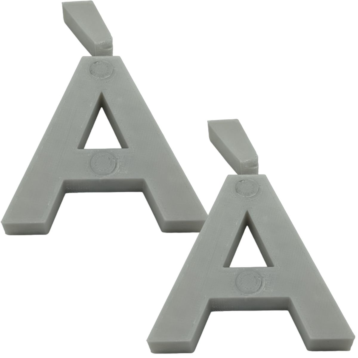 Letra 3d Art Mxafy-006 2 Piezas Grises