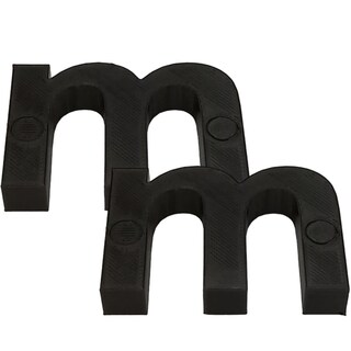 Foto 2 | Letra M 3D Art Negra 2 Piezas
