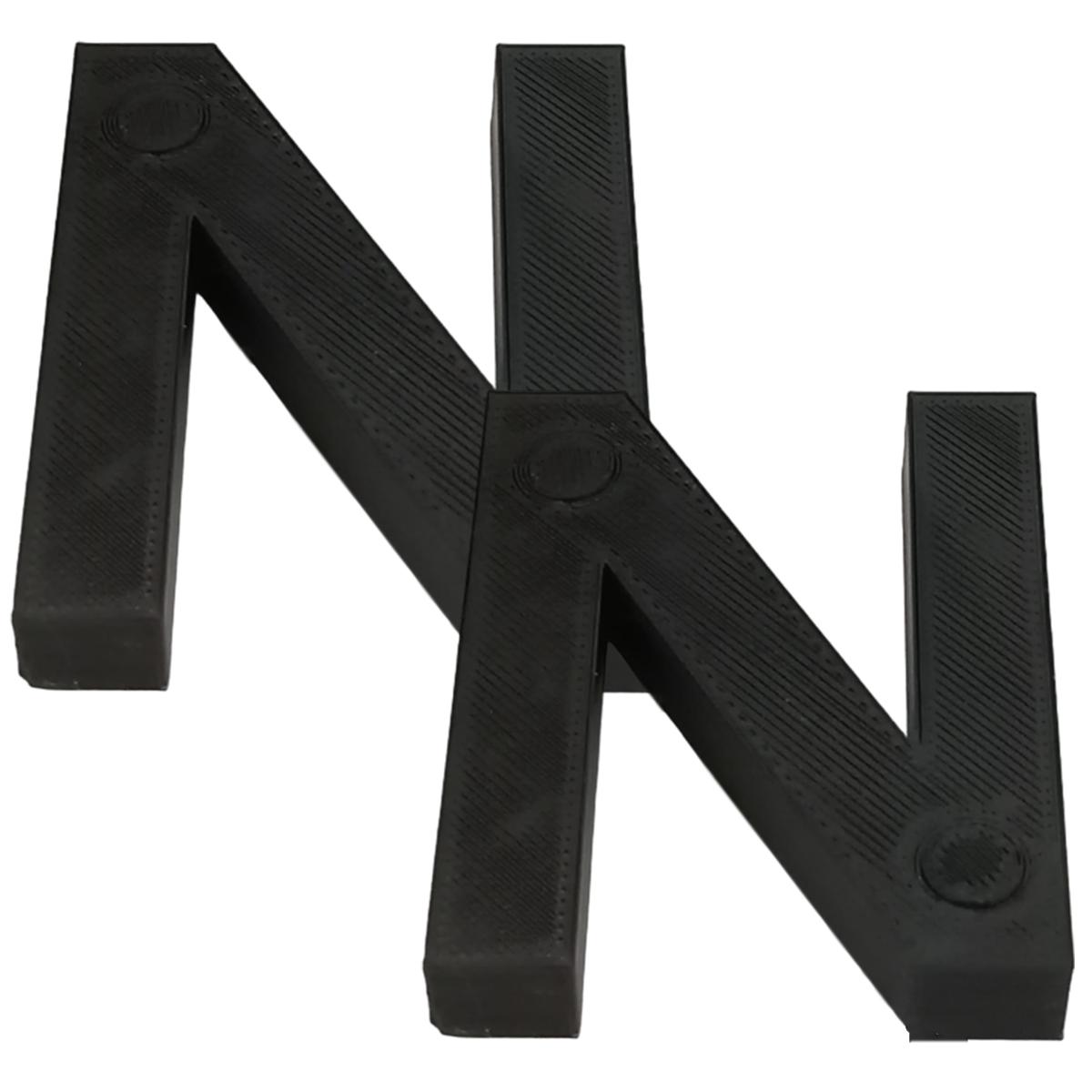 Foto 2 pulgar | Letra N 3D Art Negra 2 Piezas