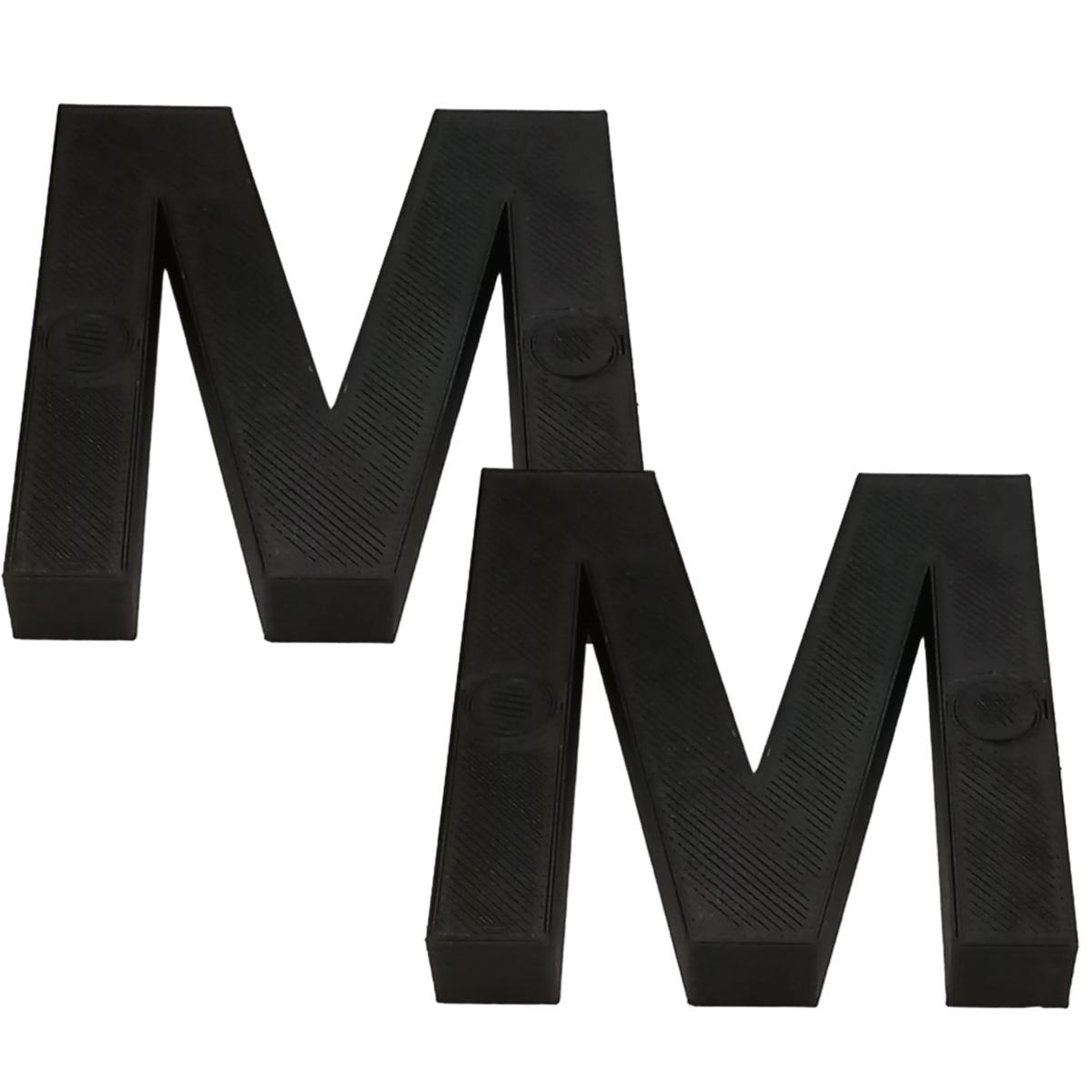Foto 2 pulgar | Letra M 3D Art Negra 2 Piezas
