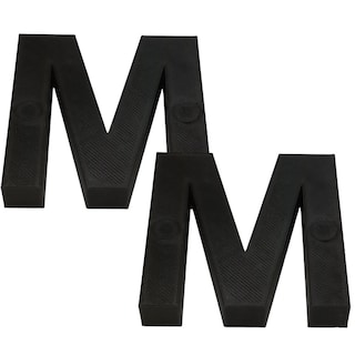 Foto 1 | Letra M 3D Art Negra 2 Piezas