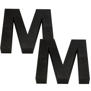 Foto 2 | Letra M 3D Art Negra 2 Piezas