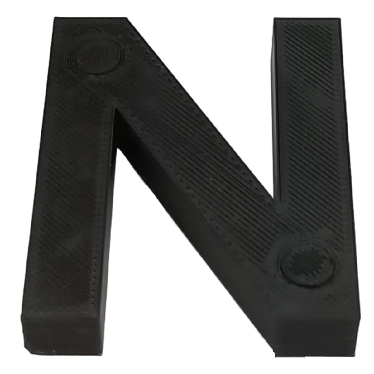 Foto 2 pulgar | Letra N 3D Art Negra
