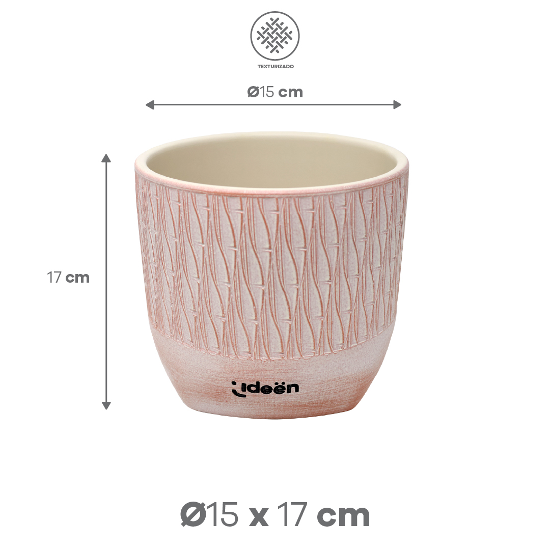 Foto 4 pulgar | Maceta De Arcilla Color Rosa
