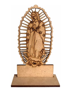 Foto 2 | Recuerdos Virgen Guadalupe 9.5cm Mdf Cafe 20 Piezas