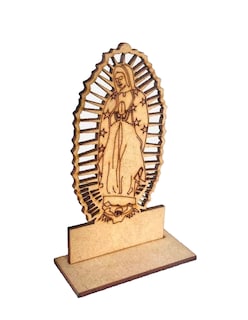 Foto 3 | Recuerdos Virgen Guadalupe 9.5cm Mdf Cafe 20 Piezas