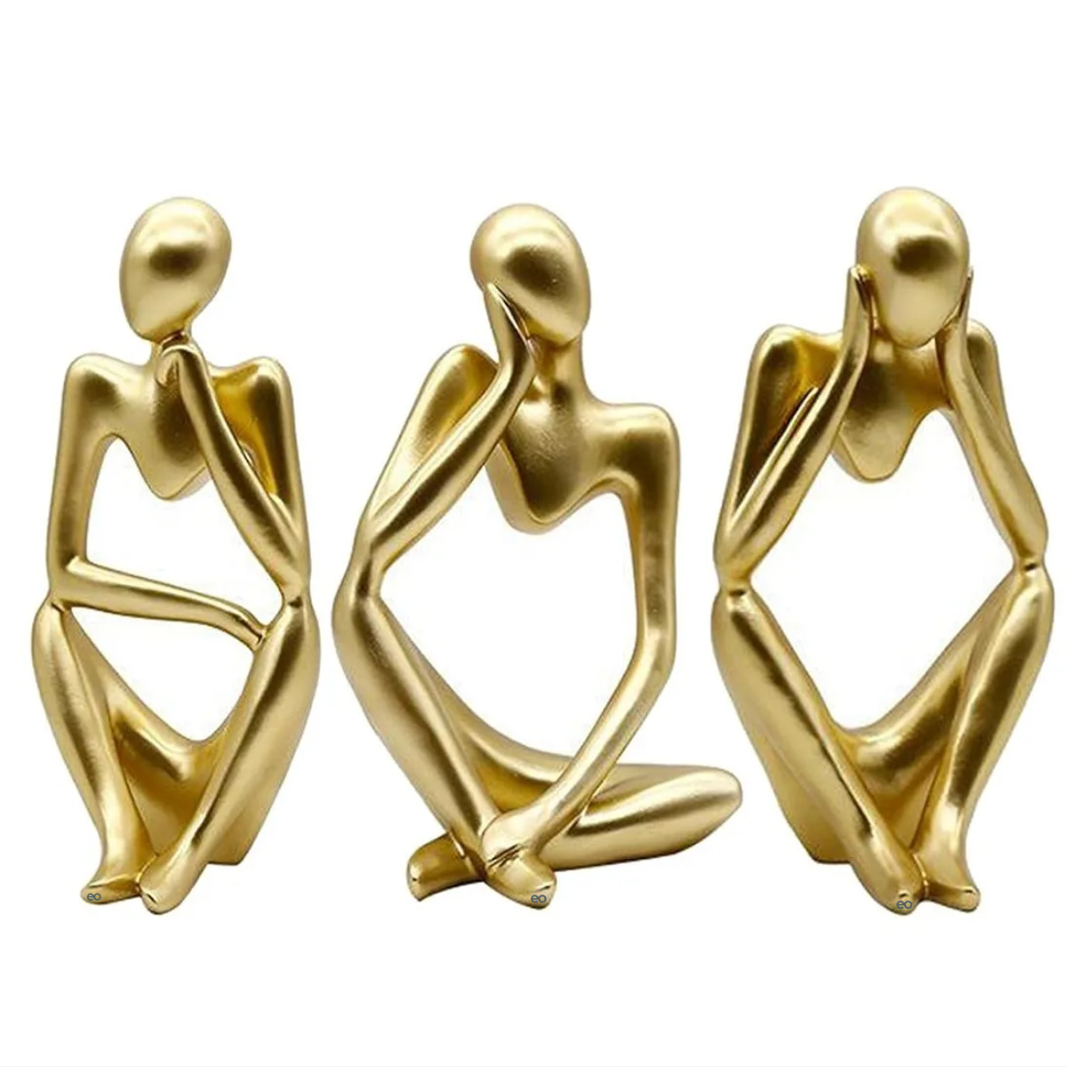 Foto 2 pulgar | Escultura De Figuras Decorativas De Resina 3 Pcs Eo Safe Imports Esi-19462 Dorado
