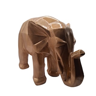Foto 1 | Escultura Mada Elefante Color Dorado Acabado Geométrico