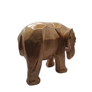 Foto 4 | Escultura Mada Elefante Color Dorado Acabado Geométrico