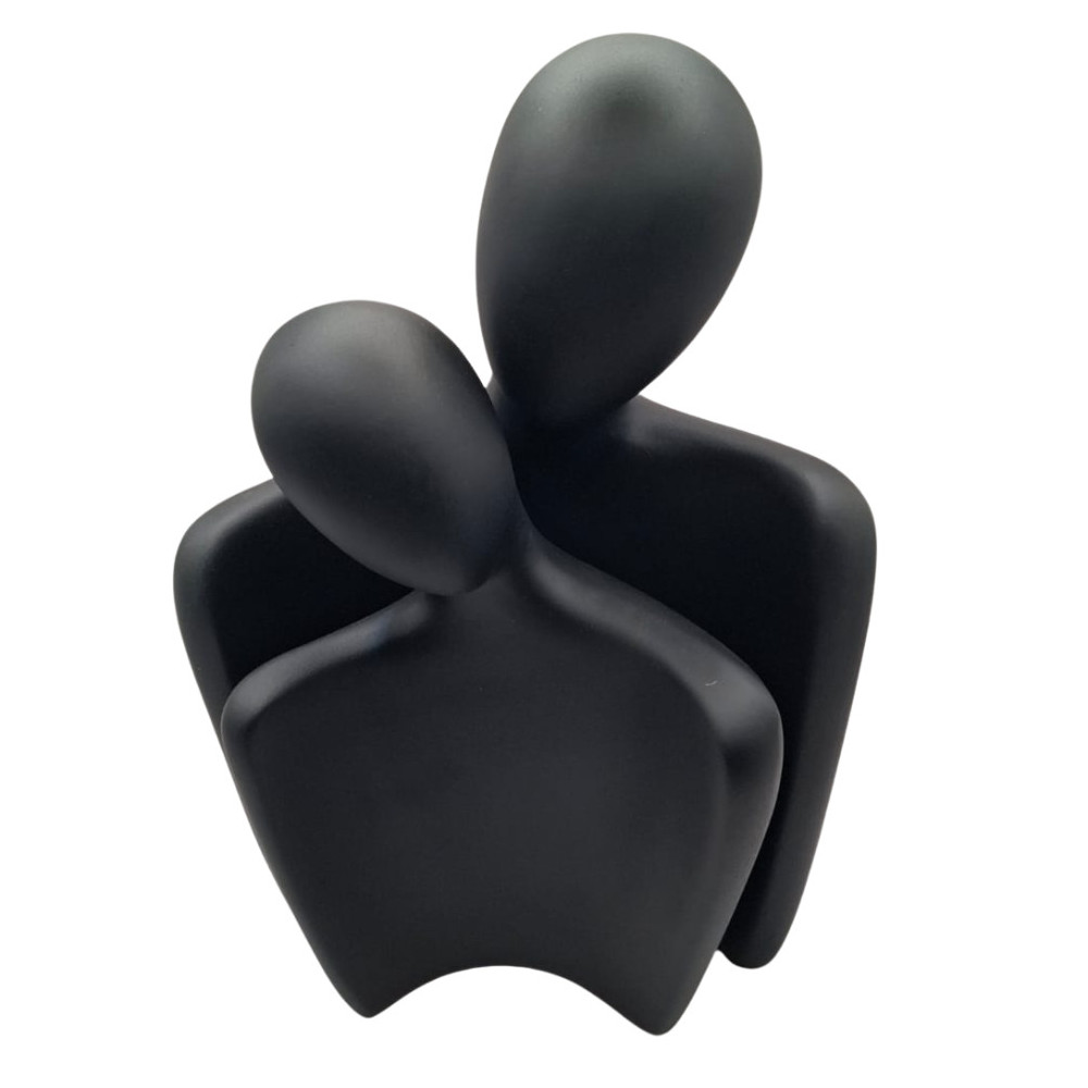 Foto 1 | Set De Escultura Mada Pareja Abrazo Color Negro Romántico