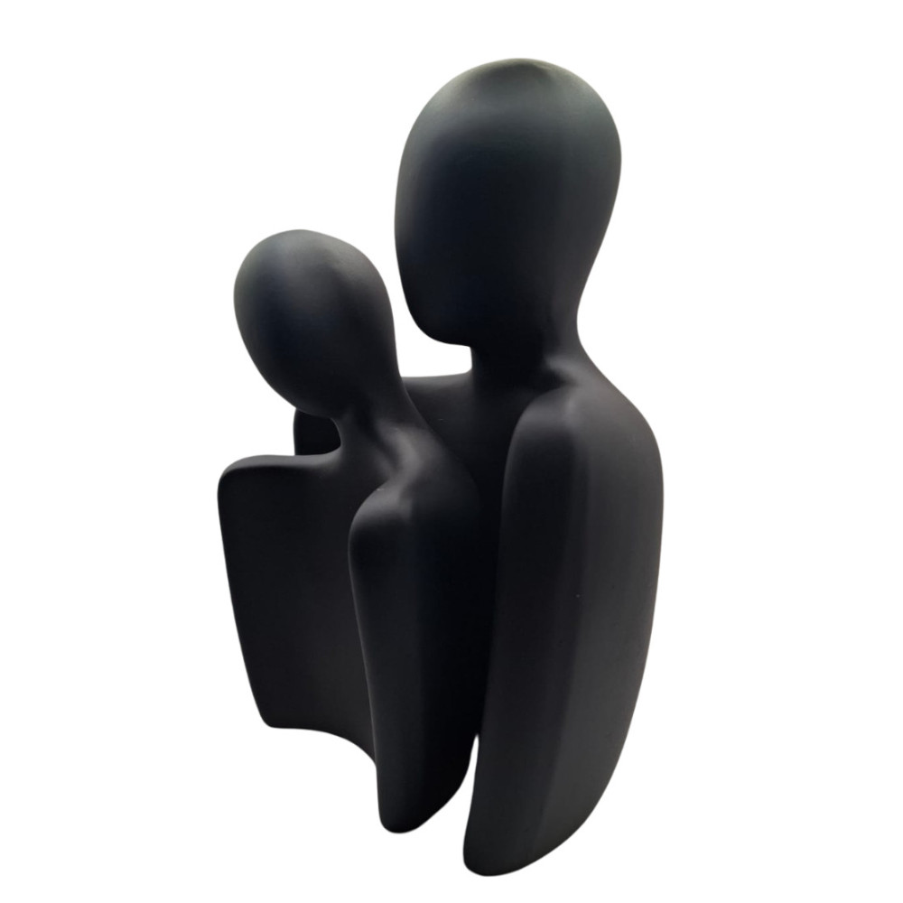 Foto 3 | Set De Escultura Mada Pareja Abrazo Color Negro Romántico