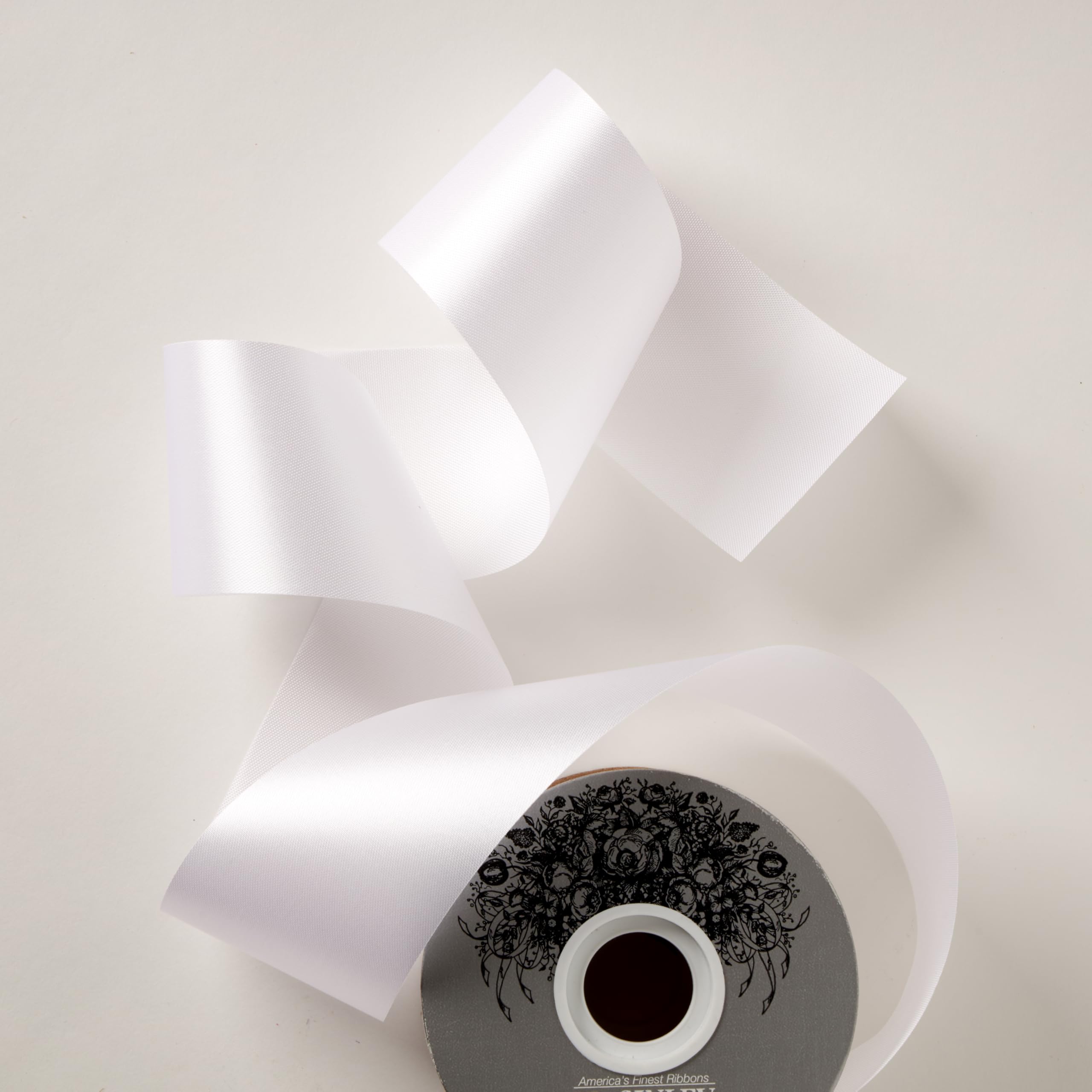 Foto 7 | Bobina De Acetato Satinado Ribbon Mcginley Mills De 2,5 Cm, Color Blanco, 50 M - Venta Internacional.