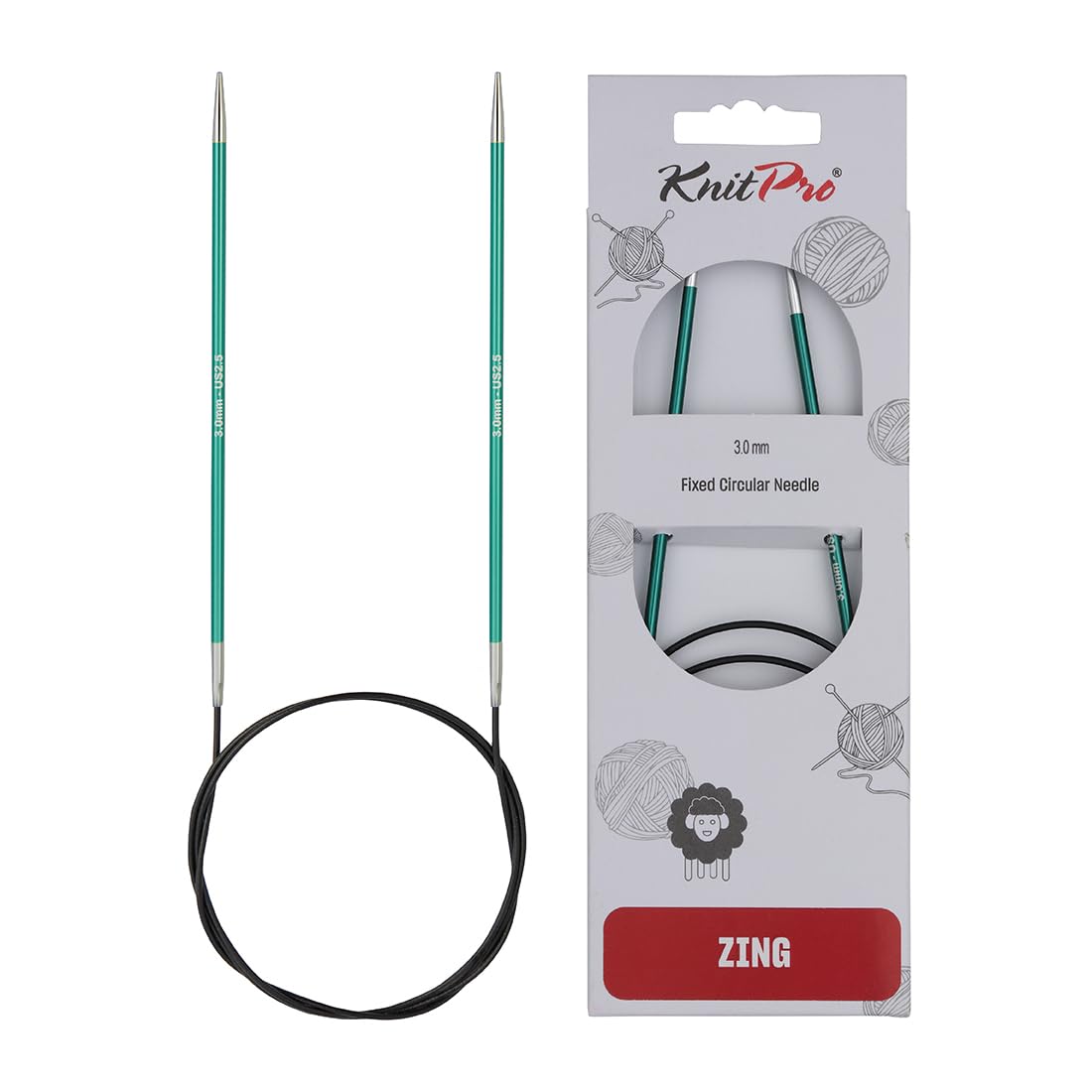 Foto 1 | Agujas Circulares Fijas Knitpro Zing 24 Cm Us 2.5 (3 Mm) - Venta Internacional.