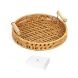 Canasta Ratán Mimbre Redonda Cestas Pan Eo Safe Imports Esi-20502 Beige