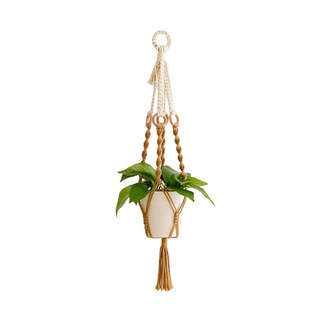 Foto 1 | Ilios Innova | Colgante Decorativo Boho Café Para Maceta Soporte Tejido A Mano Para Plantas En Interior O Exterior.