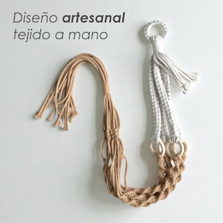 Foto 6 | Ilios Innova | Colgante Decorativo Boho Café Para Maceta Soporte Tejido A Mano Para Plantas En Interior O Exterior.