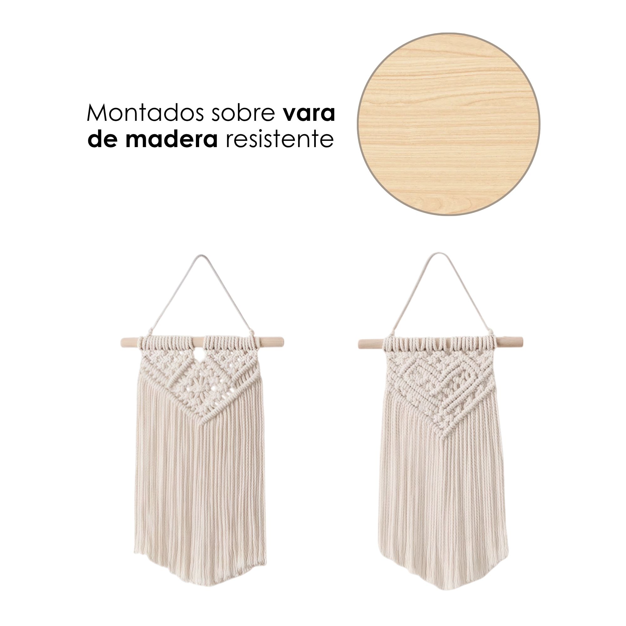 Foto 7 pulgar | Colgantes de Pared Boho 2 Piezas