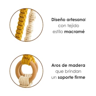 Foto 7 | Ilios Innova | Colgante Decorativo Boho Beige Para Maceta Soporte Tejido A Mano Para Plantas En Interior O Exterior.