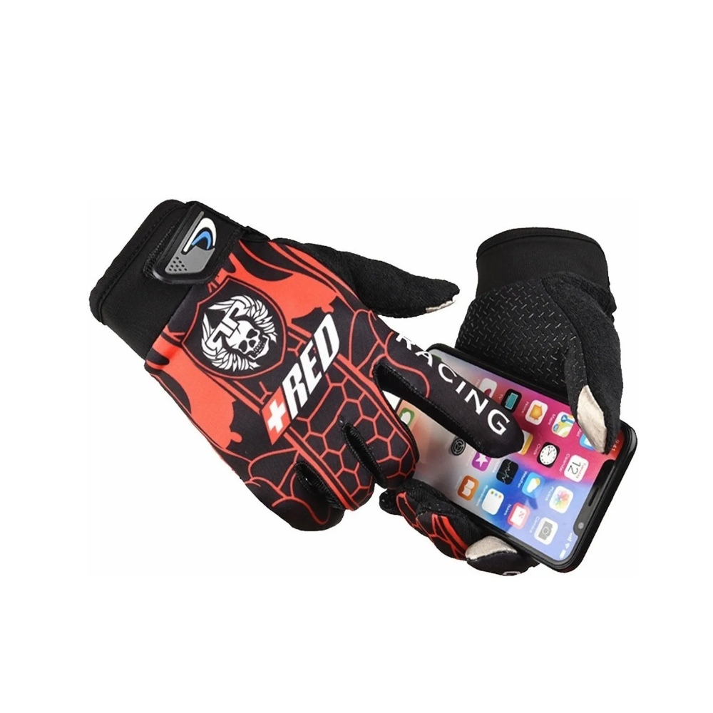 Foto 4 pulgar | Guantes para Motociclista Touch Malubero color Rojo