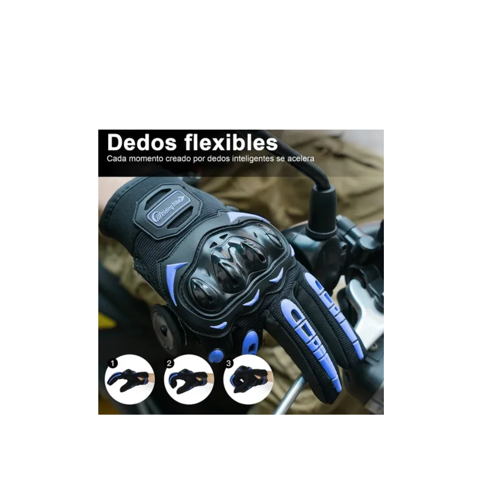 Foto 4 pulgar | Guantes Protección Pantalla Táctil de Dedo para Motocicleta Malubero color Azul