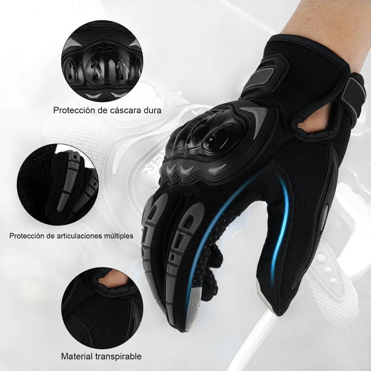 Foto 4 pulgar | Guantes para Motociclista Eo Safe Imports Talla Xl