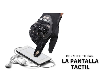 Foto 3 | Guantes para Motociclista BLUELANDER Guanteslg color Negro Antideslizante Cómodos para Hombre y Mujer Talla L