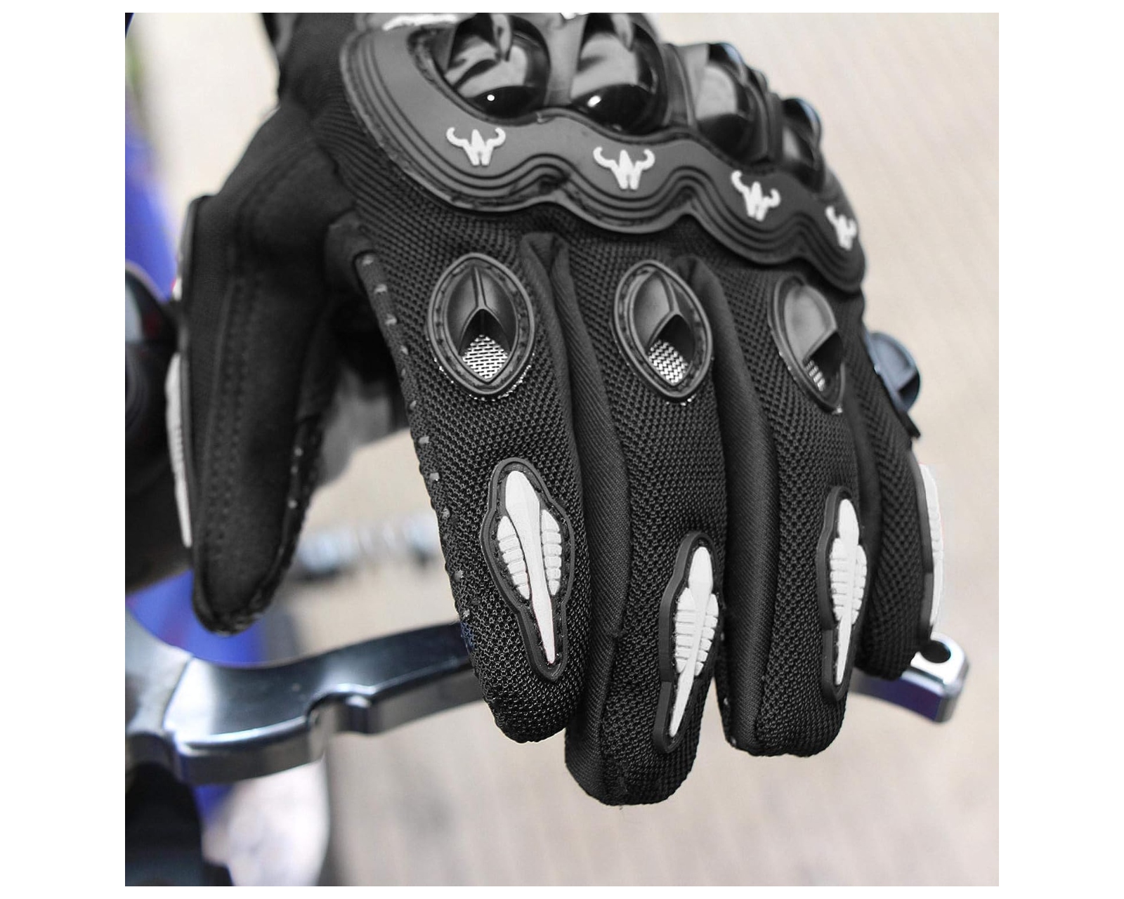 Foto 5 | Guantes para Motociclista BLUELANDER Guantesxlg color Negro Antideslizante Cómodos para Hombre y Mujer Talla XL