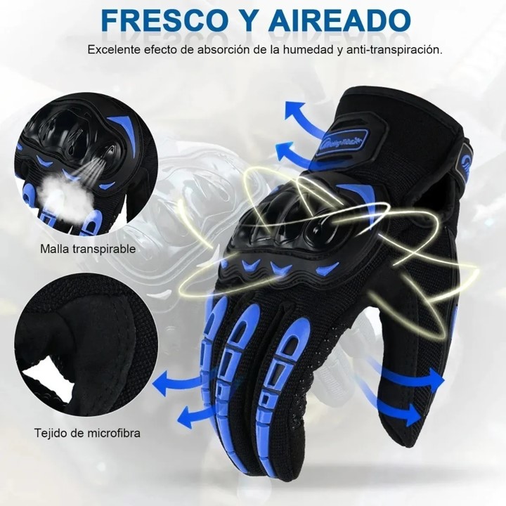 Foto 3 pulgar | Guantes de Protección Petukita Box color Azul para Motocicleta
