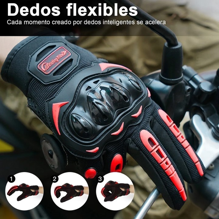 Foto 4 pulgar | Guantes de Protección Petukita Box color Rojo para Motocicleta