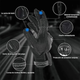 Foto 2 | Guantes de Protección Petukita Box color Negro para Motocicleta