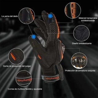Foto 3 | Guantes de Protección Petukita Box color Naranja para Motocicleta
