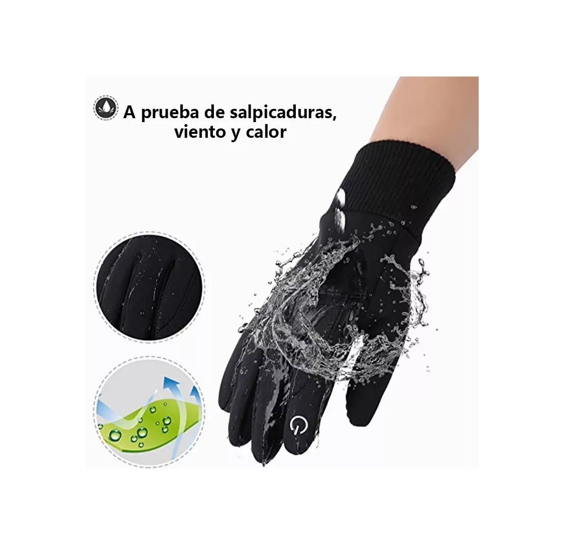 Foto 4 pulgar | Guantes de Moto Impermeables L Eo Safe Imports Esi-4010 color Negro