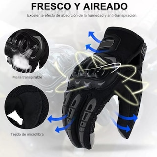 Foto 2 | Guantes de Protección Eo Safe Imports Esi-4568 color Negro para Motocicleta L