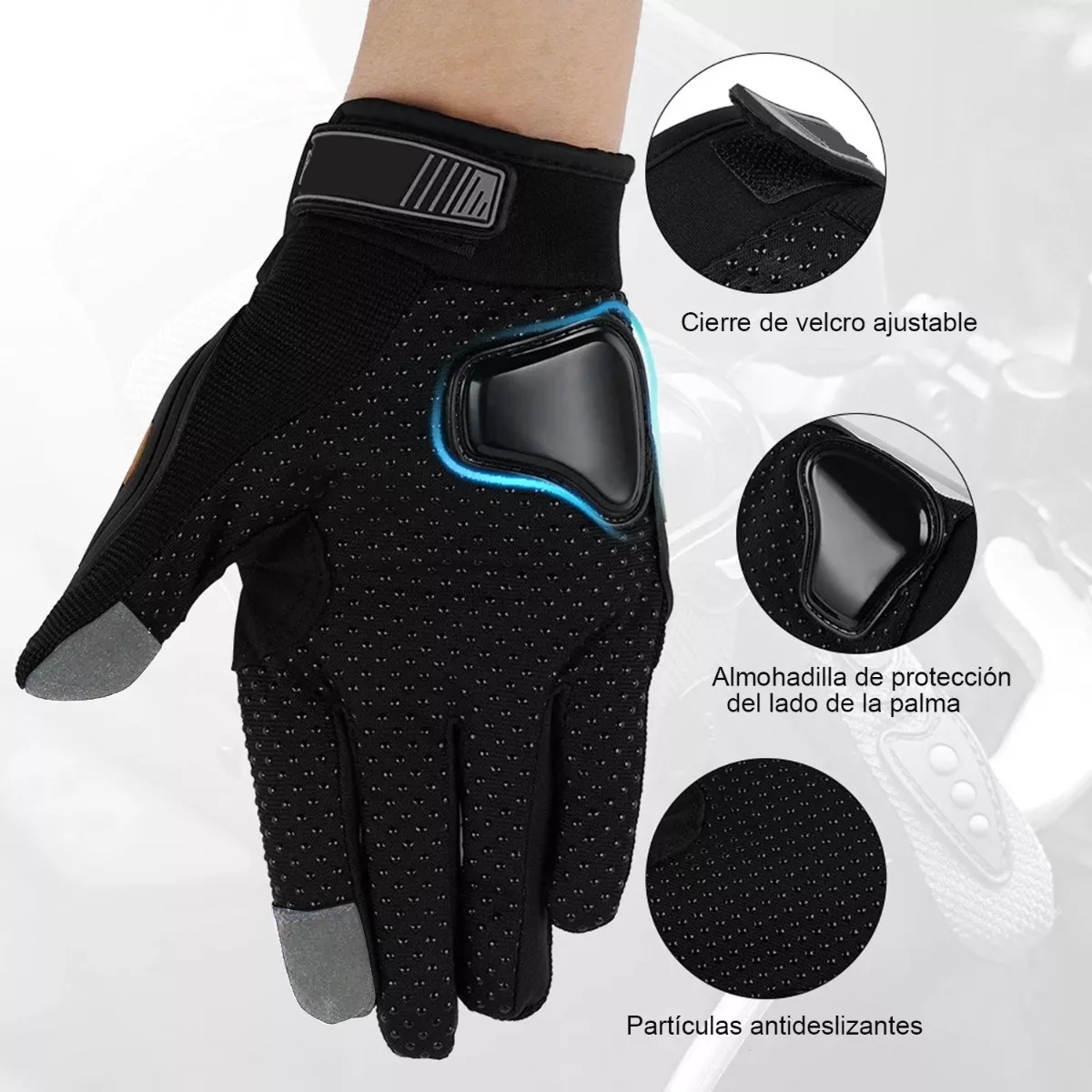 Foto 3 pulgar | Guantes Con Protección Anti Derrape Táctil L Eo Safe Imports Esi-4575 color Negro
