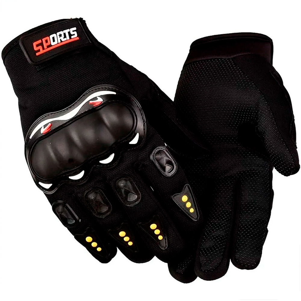 Foto 2 pulgar | Guantes Shendy Vendy con Protección Motociclista Anti Derrape Táctil color Negro