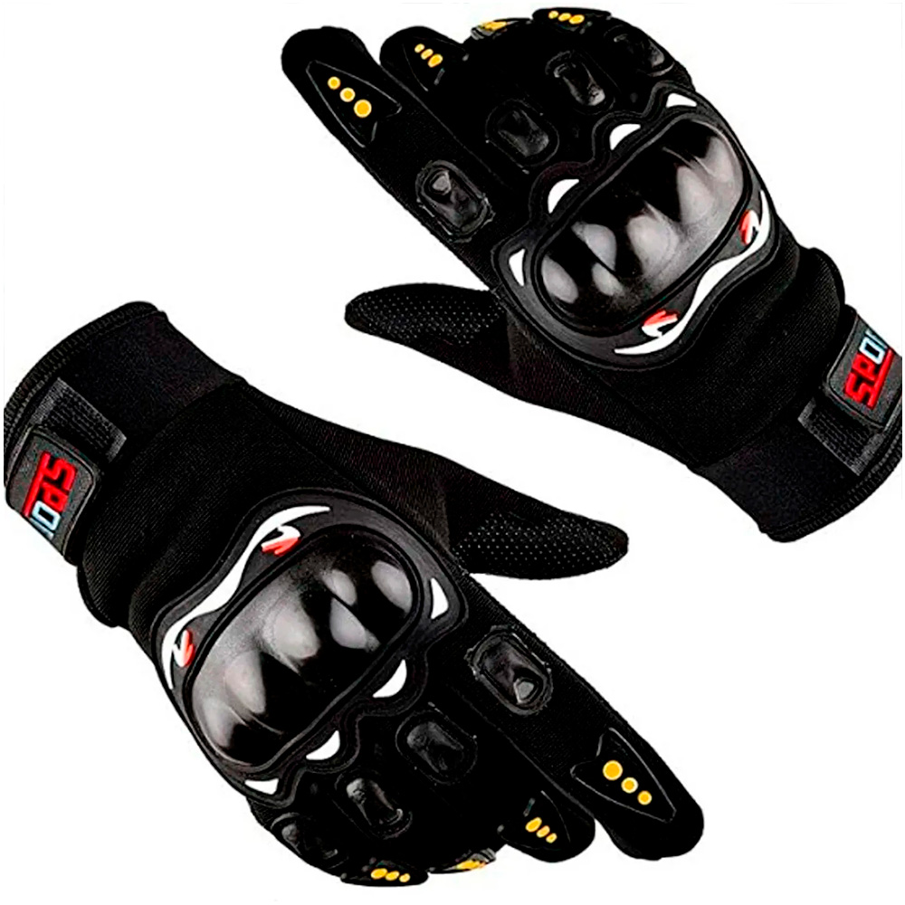 Foto 4 pulgar | Guantes Shendy Vendy con Protección Motociclista Anti Derrape Táctil color Negro