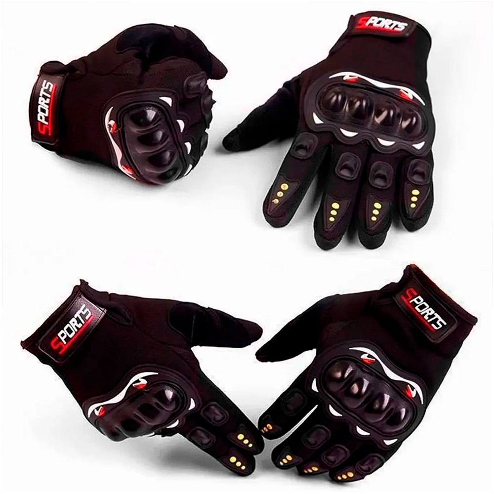 Foto 6 pulgar | Guantes Shendy Vendy con Protección Motociclista Anti Derrape Táctil color Negro