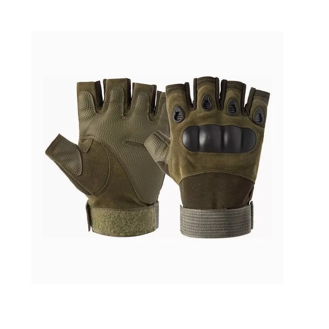 Guantes  para Motocicleta y Bicicleta Eo Safe Imports color Verde Medio Dedo