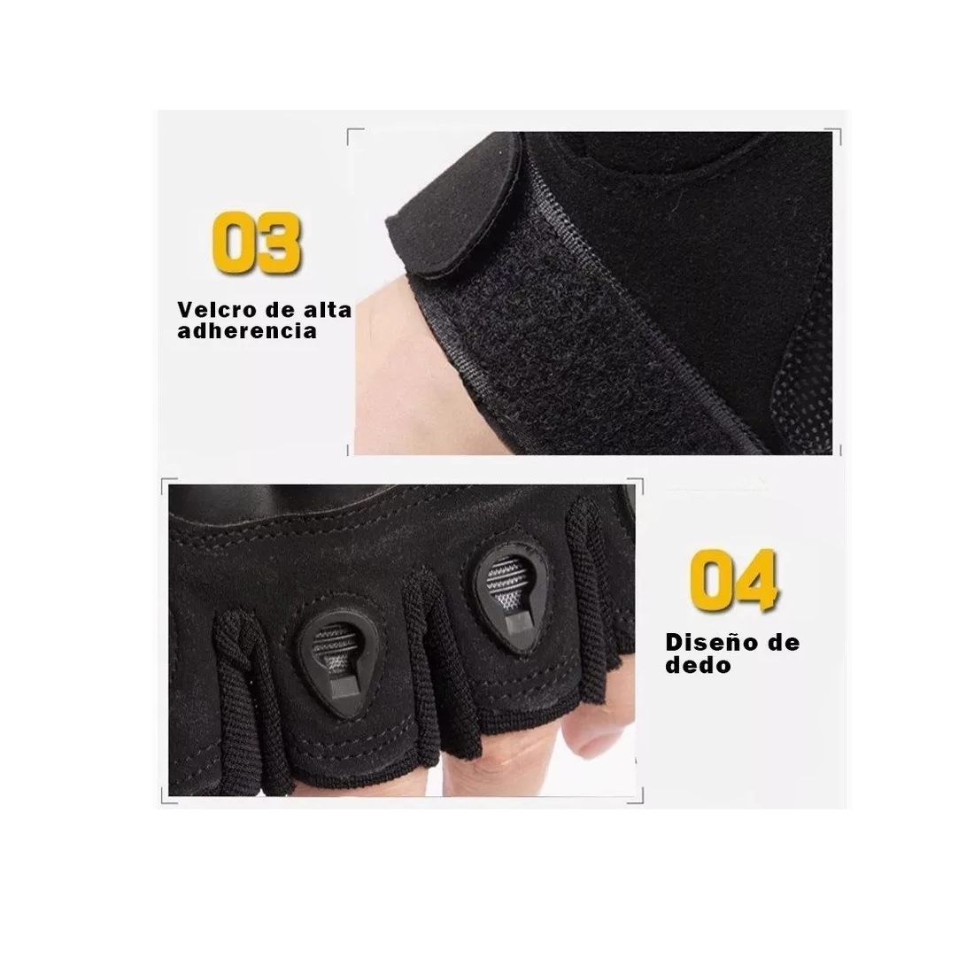 Foto 4 pulgar | Guantes  para Motocicleta y Bicicleta Eo Safe Imports color Verde Medio Dedo