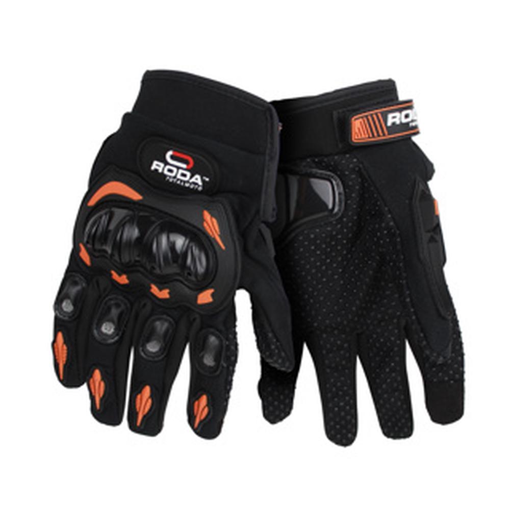 Guantes Roda con Limpia Mica/Touchscreen Anaranjados