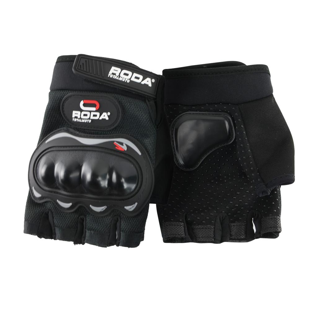 Foto 2 pulgar | Guantes para Motociclista Roda color Negro Medio Dedo