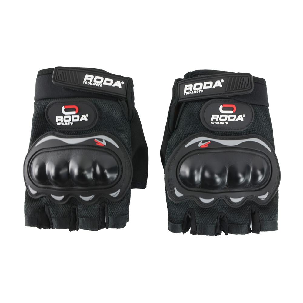 Foto 3 pulgar | Guantes para Motociclista Roda color Negro Medio Dedo