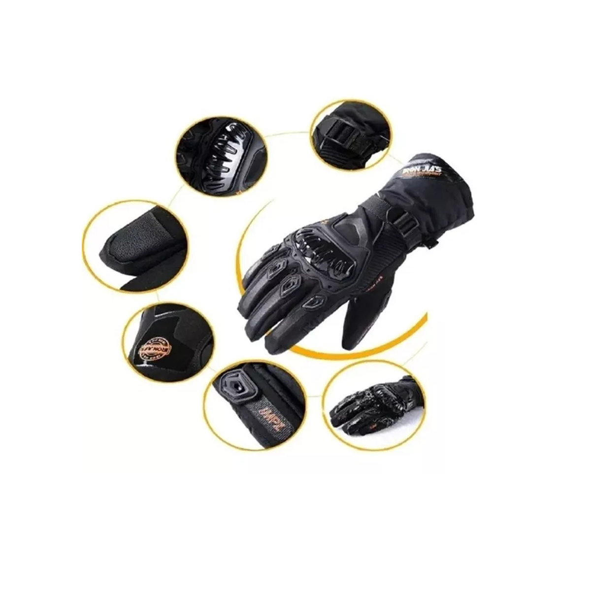 Foto 3 pulgar | Guantes De Moto Para Invierno talla M Eo Safe Imports Esi-9718 Negros