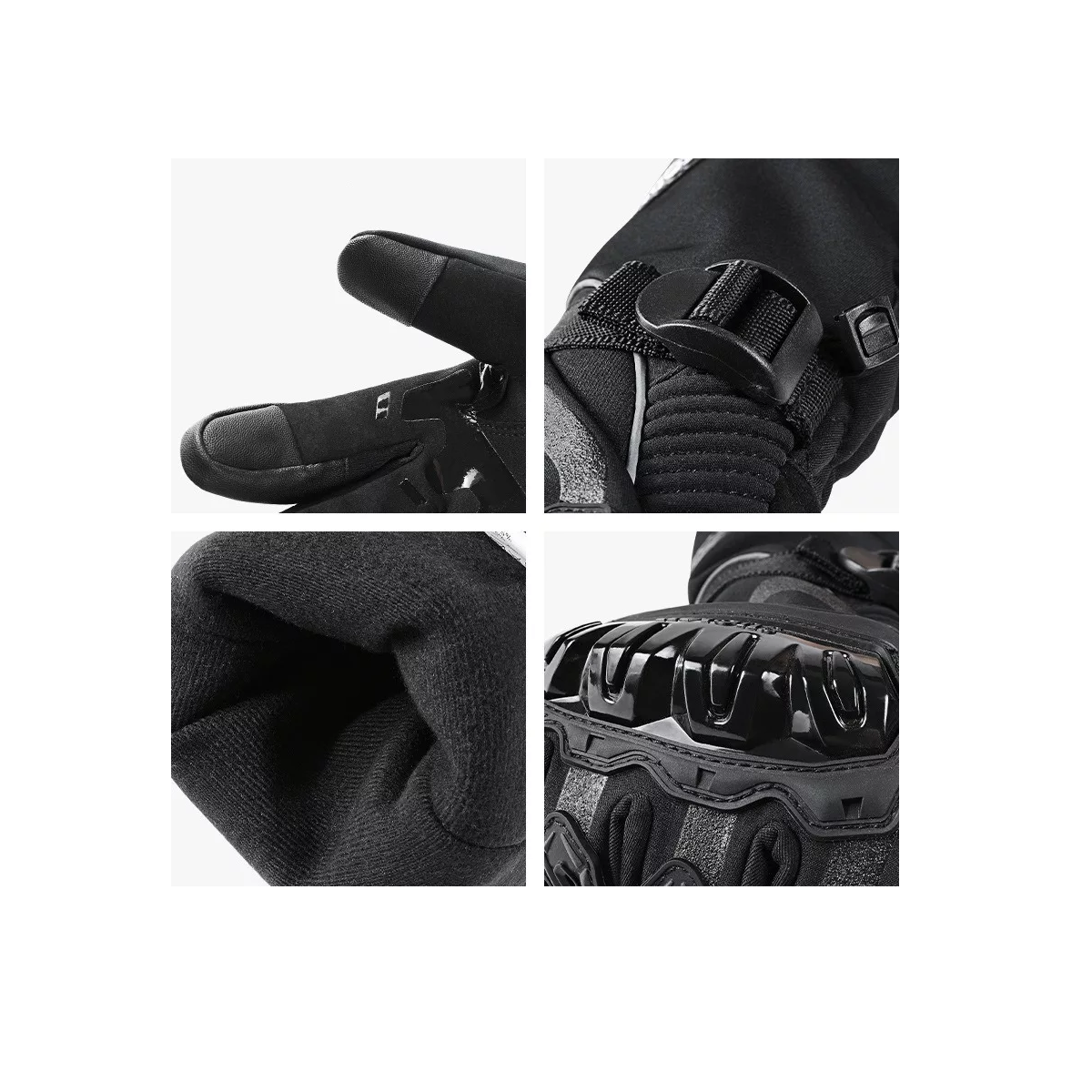 Foto 4 pulgar | Guantes De Moto Para Invierno talla M Eo Safe Imports Esi-9718 Negros
