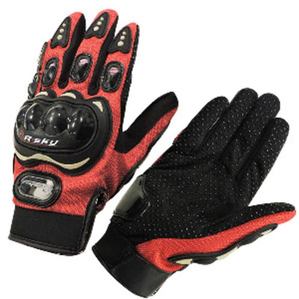 Guantes de Protección Risky color Rojo Talla L para Motociclista $400