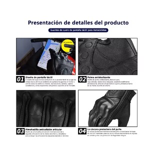 Foto 2 | Guantes Eo Safe Imports Esi10086 color Negro Talla G para Motociclista