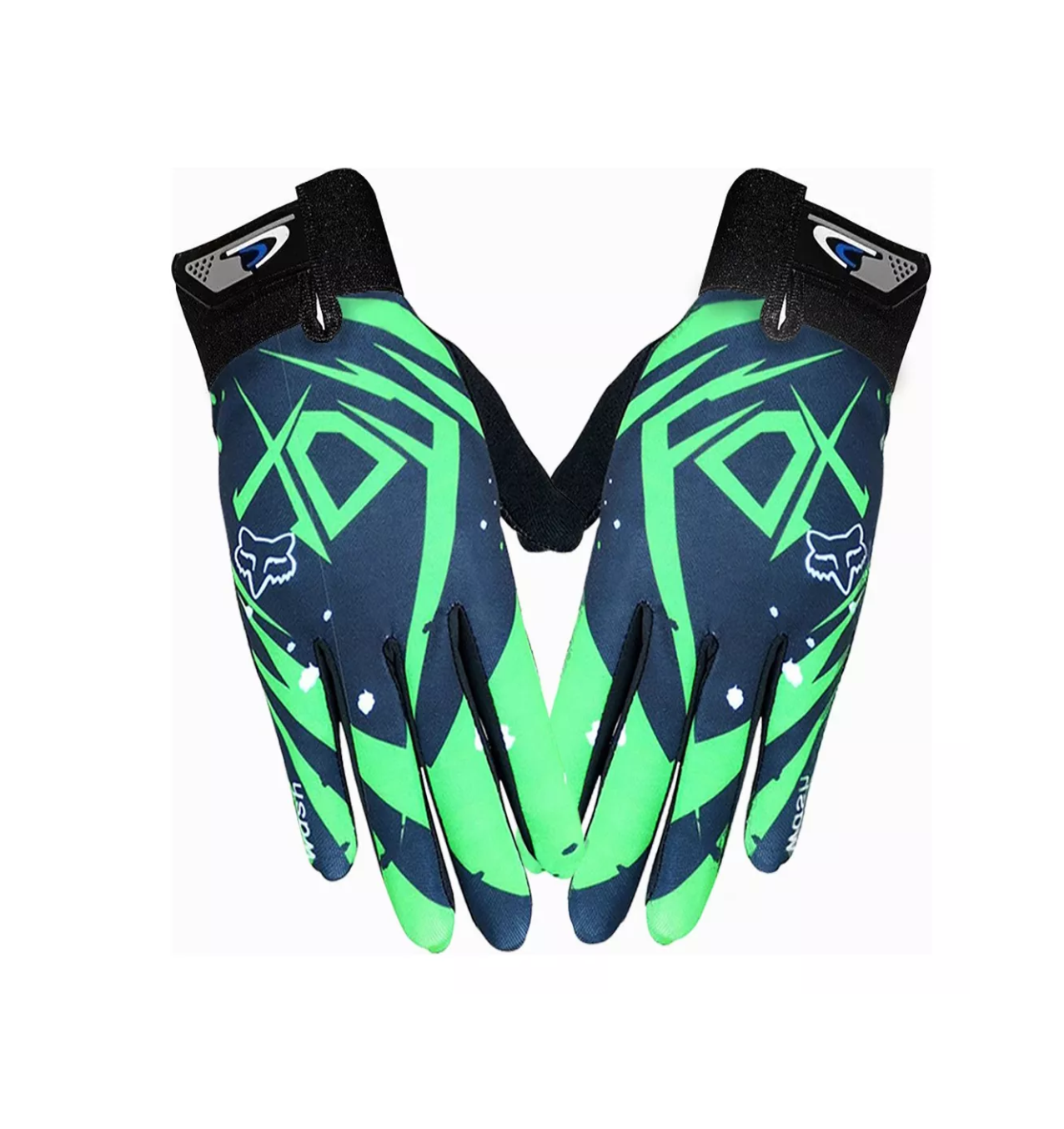Foto 2 pulgar | Guantes Ciclismo Bicicleta Montaña Ruta Almohadilla Gel Negro/verde