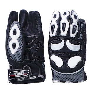 Foto 1 | Guantes Motociclista Benotto Piel Completo Blanco con Negro BMD Talla M